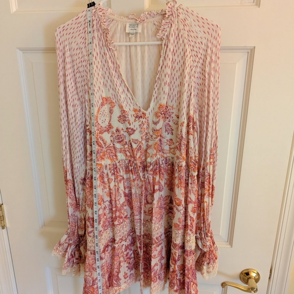 Hemant & Nandita Floral V-Neck Dress